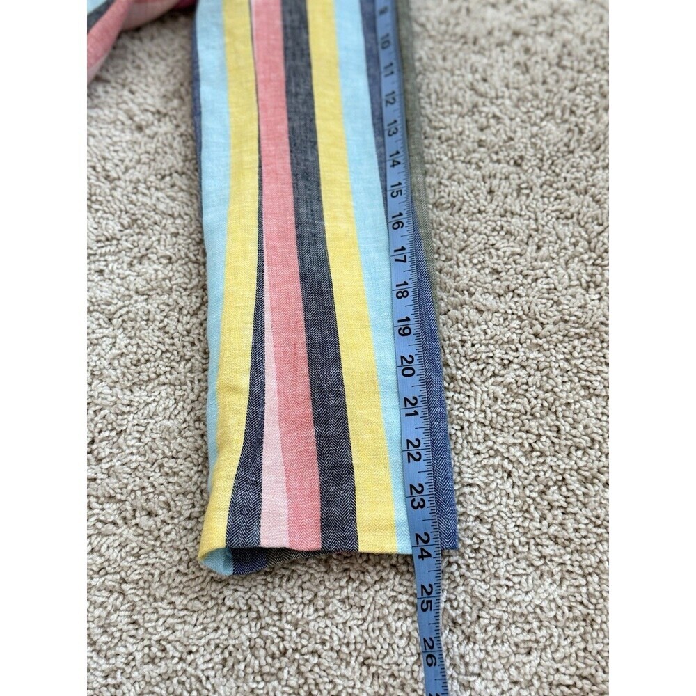 Current Air Women’s Med‎ Rainbow Striped Blazer Linen Blend Academia Preppy - Picture 9 of 9